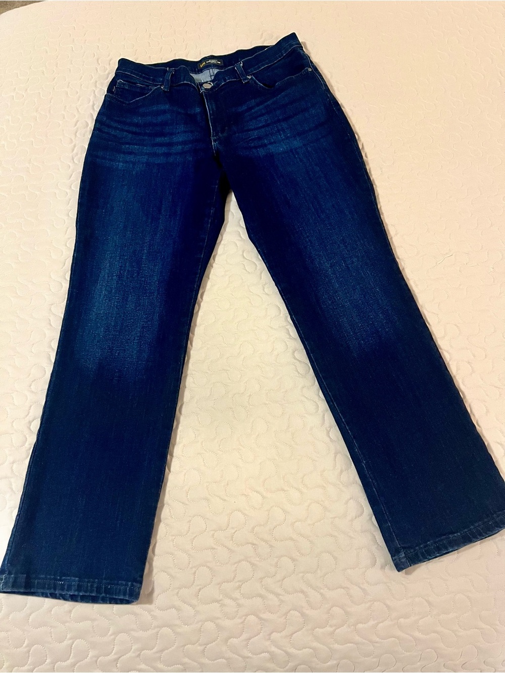 Classic Lees Dark Blue Women's Straight-Leg Mid-Rise Jeans